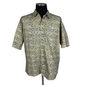 Cooke Street Unique 100% Cotton Green Hawaiian Shirt - Men’s XL